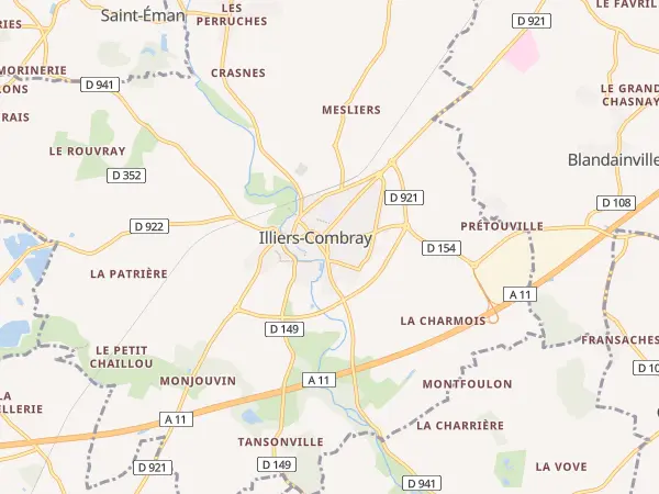 Plan de Illiers-Combray