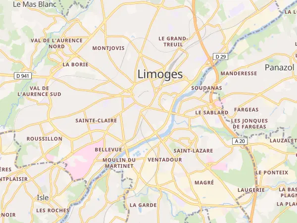 Plan de Limoges