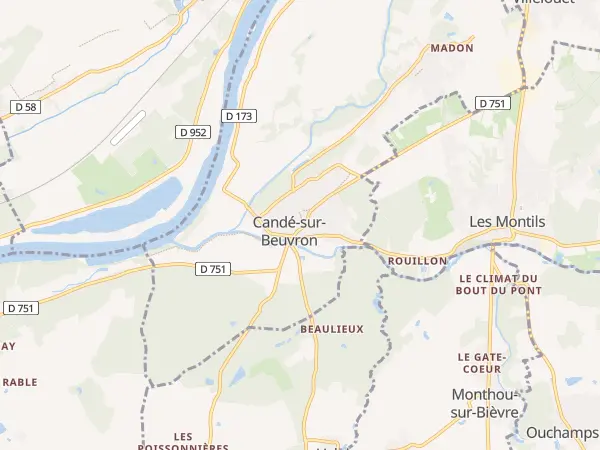 Plan de Candé-sur-Beuvron