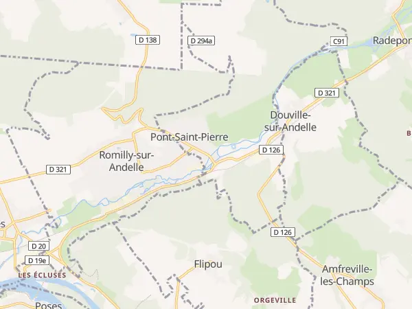 Plan de Pont-Saint-Pierre