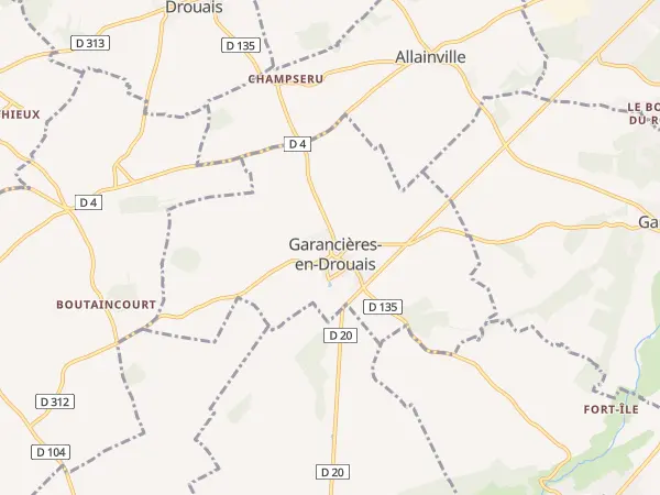 Plan de Garancières-en-Drouais