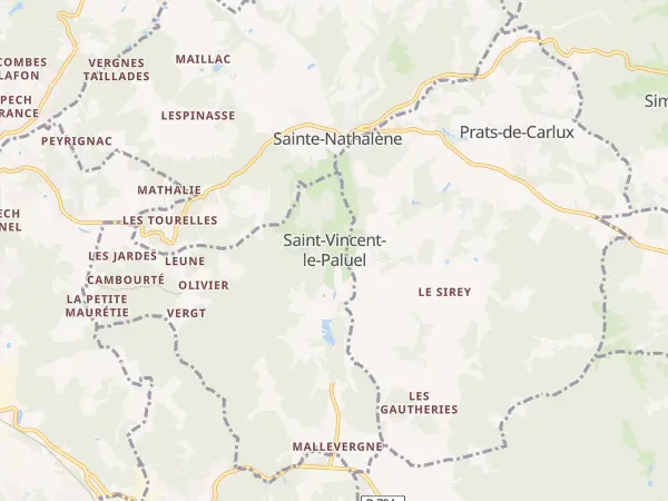 Plan de Saint-Vincent-le-Paluel