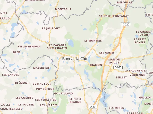 Plan de Bonnac-la-Côte
