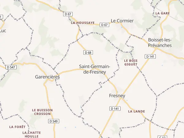 Plan de Saint-Germain-de-Fresney