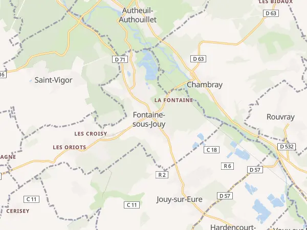 Plan de Fontaine-sous-Jouy