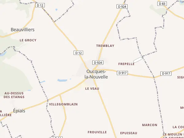 Plan de Oucques La Nouvelle