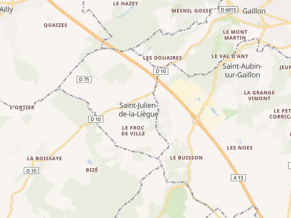 Plan de Saint-Julien-de-la-Liègue