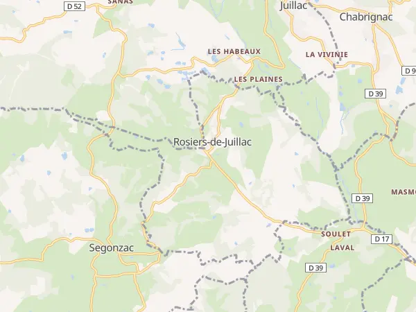 Plan de Rosiers-de-Juillac