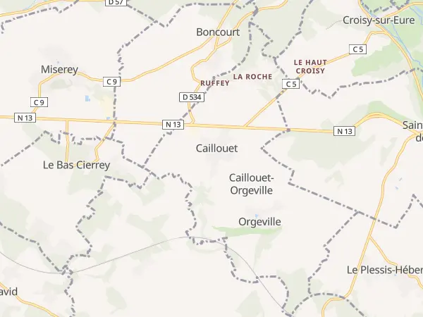 Plan de Caillouet-Orgeville