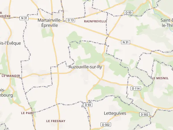 Plan de Auzouville-sur-Ry