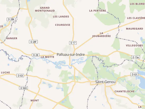Plan de Palluau-sur-Indre