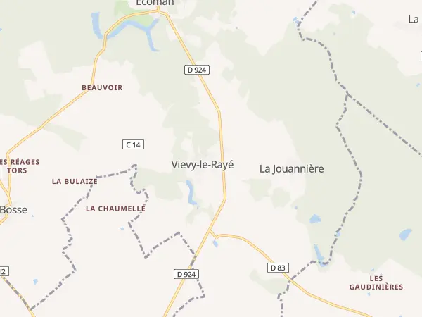 Plan de Vievy-le-Rayé