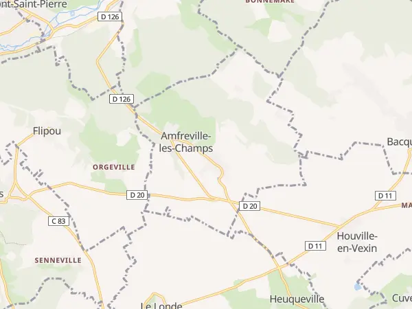 Plan de Amfreville-les-Champs