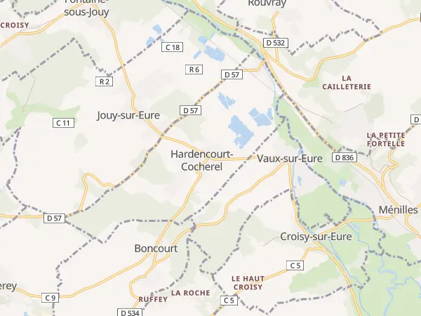 Plan de Hardencourt-Cocherel