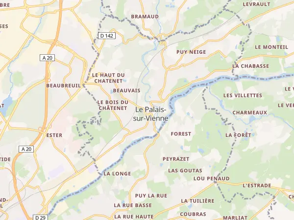 Plan du Palais-sur-Vienne