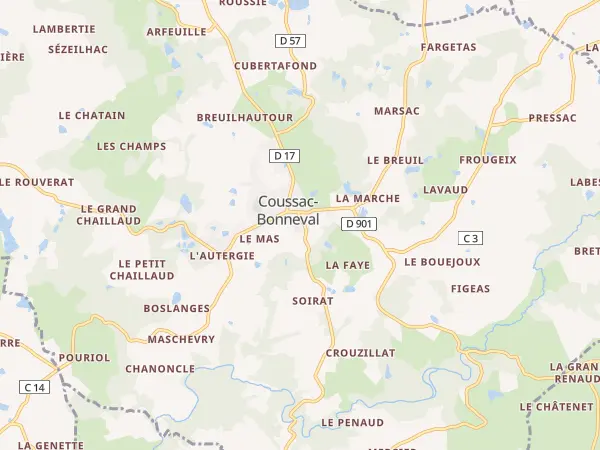 Plan de Coussac-Bonneval