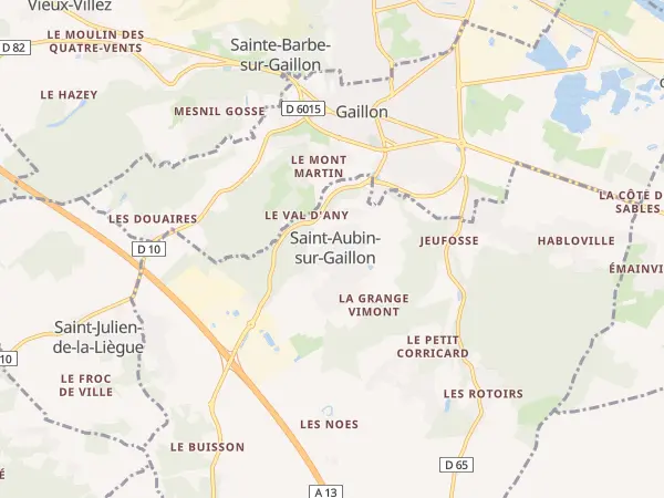 Plan de Saint-Aubin-sur-Gaillon