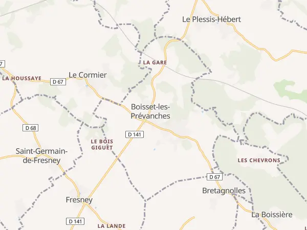 Plan de Boisset-les-Prévanches