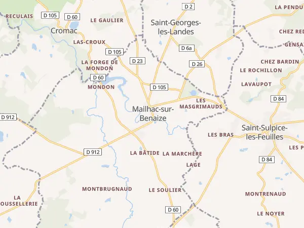Plan de Mailhac-sur-Benaize