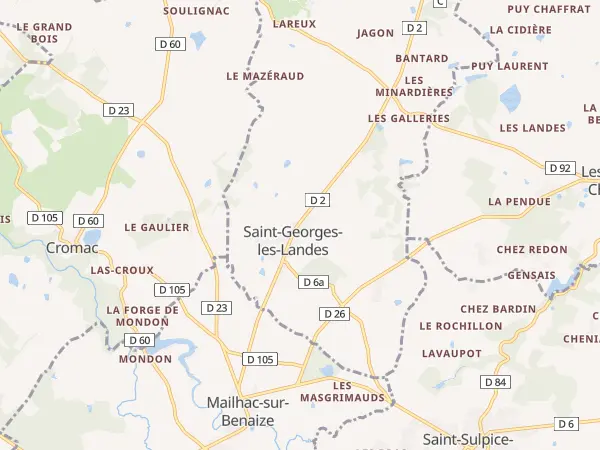 Plan de Saint-Georges-les-Landes