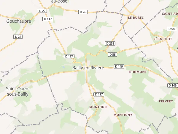 Plan de Bailly-en-Rivière