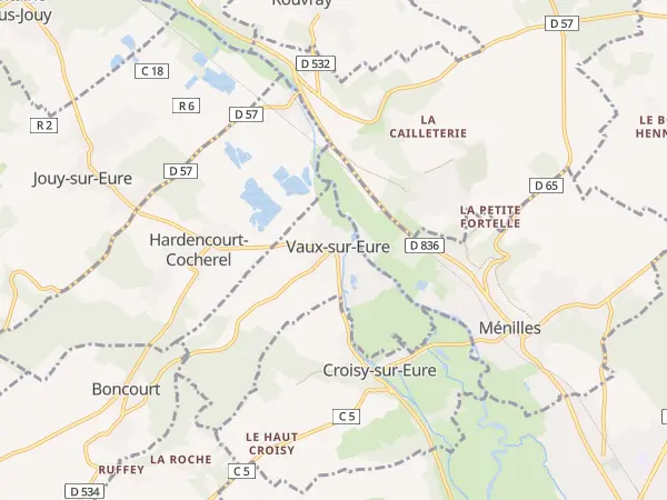 Plan de Vaux-sur-Eure