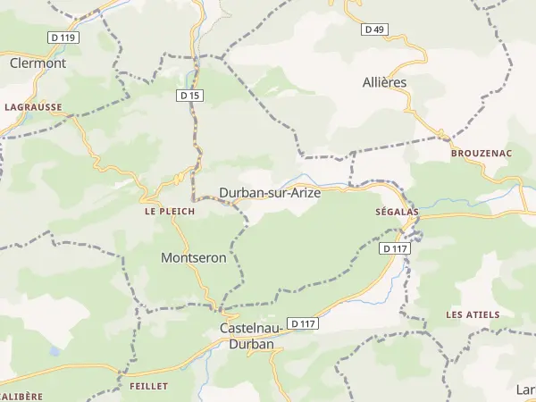 Plan de Durban-sur-Arize