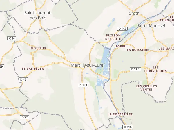 Plan de Marcilly-sur-Eure
