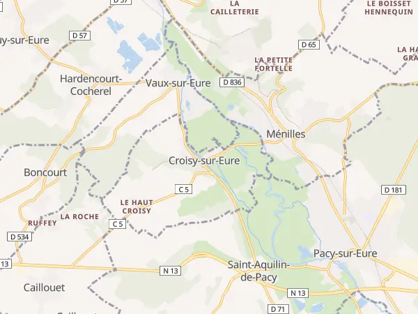 Plan de Croisy-sur-Eure