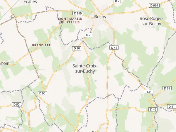 Plan de Sainte-Croix-sur-Buchy