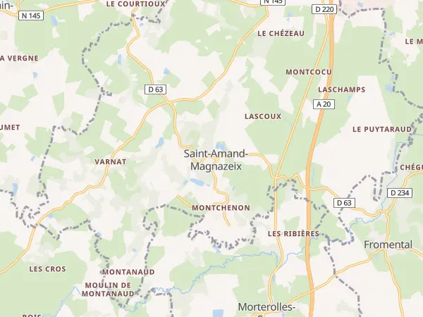 Plan de Saint-Amand-Magnazeix