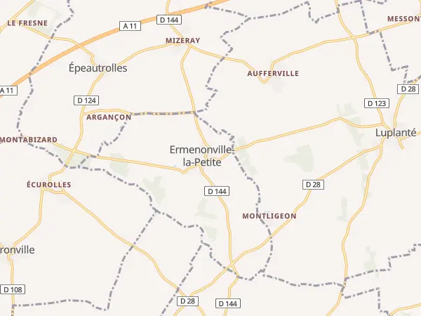 Plan de Ermenonville-la-Petite