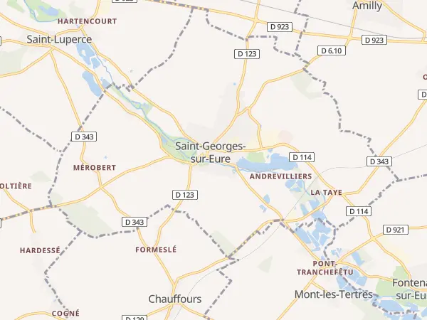 Plan de Saint-Georges-sur-Eure