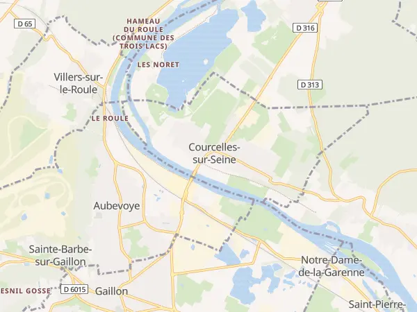 Plan de Courcelles-sur-Seine