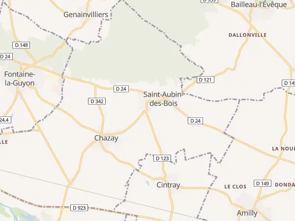 Plan de Saint-Aubin-des-Bois