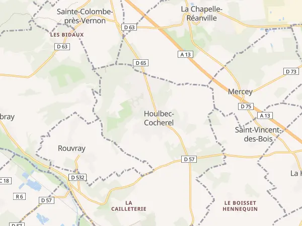 Plan de Houlbec-Cocherel