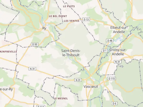 Plan de Saint-Denis-le-Thiboult