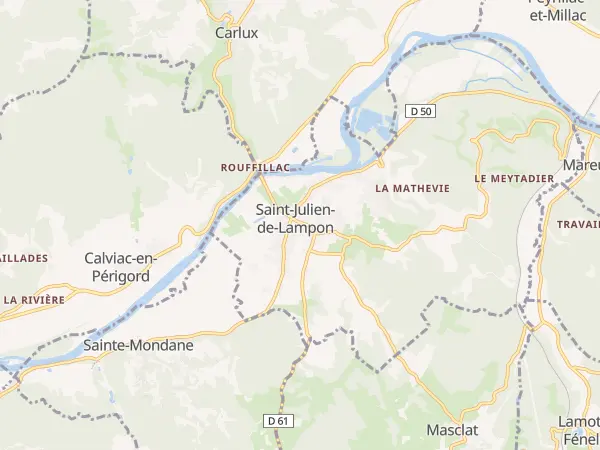 Plan de Saint-Julien-de-Lampon