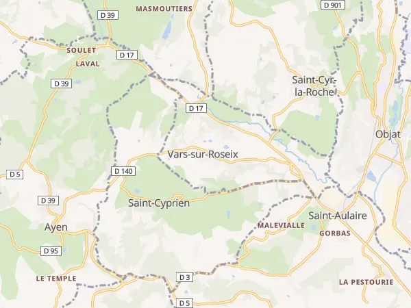 Plan de Vars-sur-Roseix