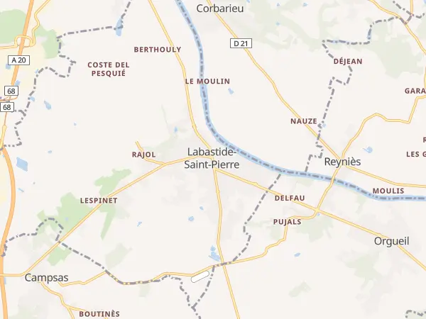 Plan de Labastide-Saint-Pierre