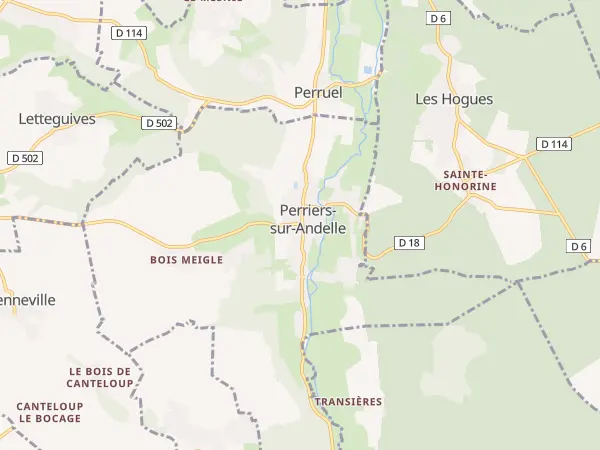 Plan de Perriers-sur-Andelle