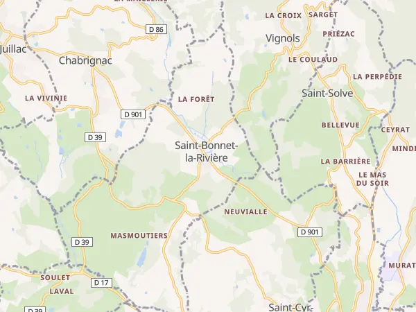 Plan de Saint-Bonnet-la-Rivière