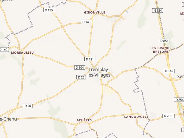 Plan de Tremblay-les-Villages
