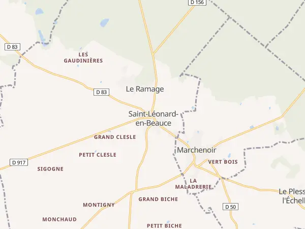 Plan de Saint-Léonard-en-Beauce
