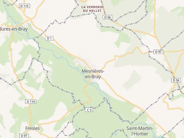 Plan de Mesnières-en-Bray
