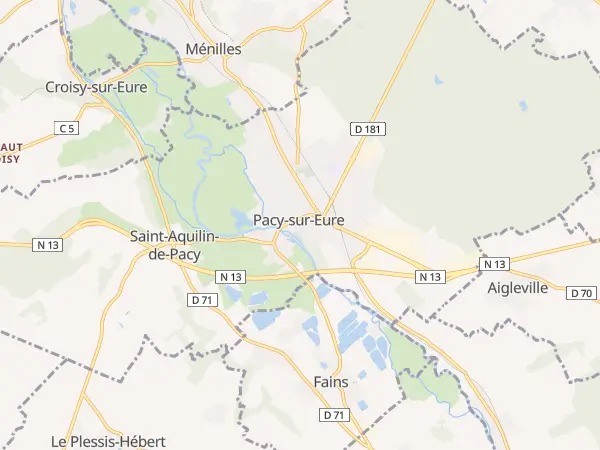 Plan de Pacy-sur-Eure