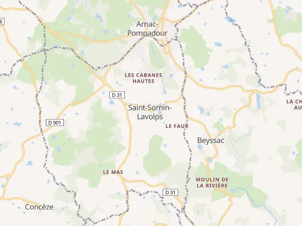 Plan de Saint-Sornin-Lavolps