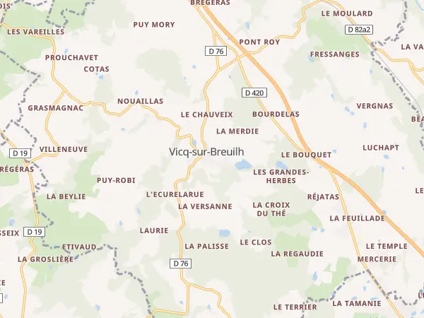 Plan de Vicq-sur-Breuilh