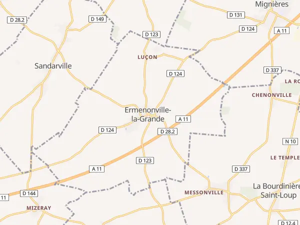 Plan de Ermenonville-la-Grande