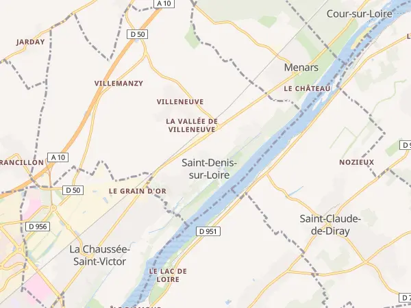 Plan de Saint-Denis-sur-Loire